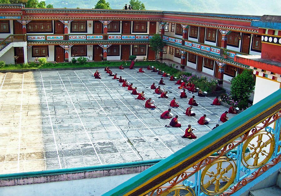 monks in Sikkim monasteries